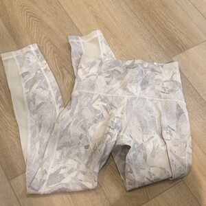 lululemon athletica Abstract White Gray Leggings